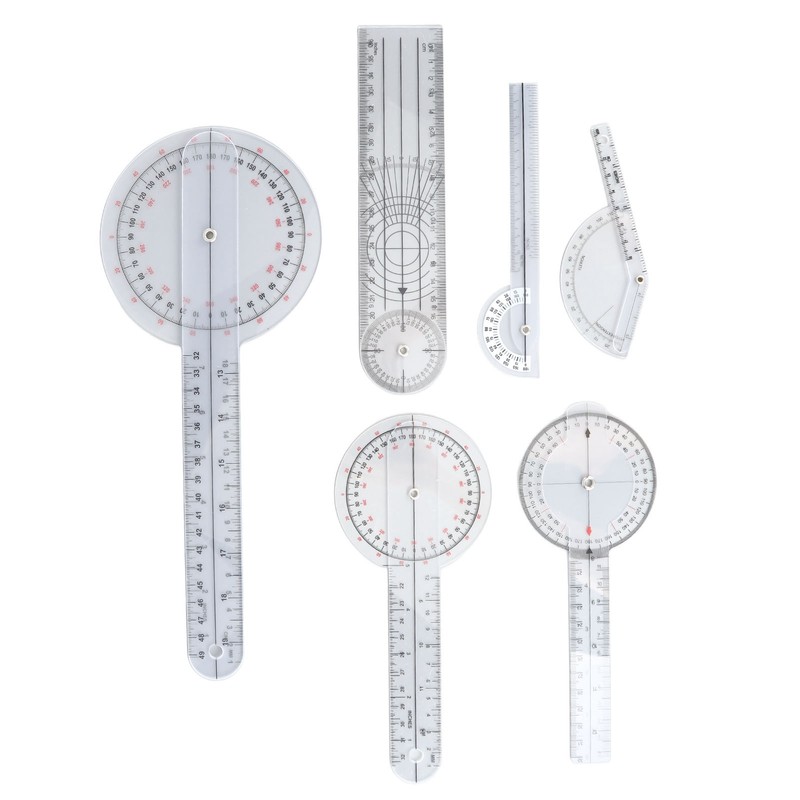 6PCS Medical Goniometer Set 6 8 10inch Multifunction Joint Goniometer