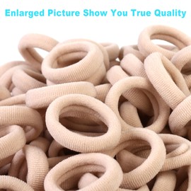 Qarwayoc 300PCS Blonde Girls Hair Ties, Seamless Toddler Hair Bands No Damage, Cotton Small Hair Ponytail Holders and Mini Kids Elastic Holders No Crease, Blond (Diameter 1 Inch) by NSpring