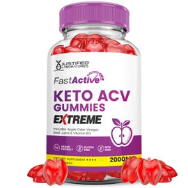 Justified Laboratories Fast Active Keto ACV Gummies Extreme 2000MG Fastactive Keto Gummies Apple Cider Vinegar Formulated with Pomegranate Beet Juice Powder B12 Vegan Non GMO 60 Gummys