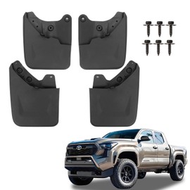 WZYJGTOP Mud Flaps Splash Guards Fits for Toyota Tacoma 2024 | No Drilling Required Bendable Mud Guards | Front & Rear 4-Piece Set Car Accessories