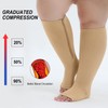 PUTUO Plus Size Compression Socks: Wide Calf Zip Flight Sock