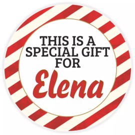 Kiwi Gifts This is a Special Gift for Elena - 10 Pack Circle Stickers 3 Inch - Christmas