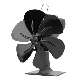 6 Blades Heat Powered Stove Fan Self Generated Electricity Air Circulation Heat Resistant Stove Fan