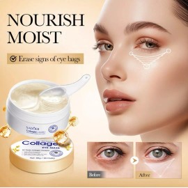 Parches Hidrogel Para Ojeras Sadoer Antiedad De Colágeno Todo Tipo De Piel Día/noche