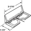 Prime-Line MP4124 Glass Surface Lock, 3-1/16 In. Clear Lucite Construction