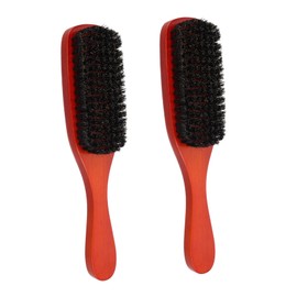 Baluue 2pcs Soft Bristle Beard Brush Wood Handle for Men for Grooming and Styling Beards Hair Care and Curl Creation and Versatile Grooming Tools