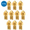 MMOBIEL MMOBIEL 10 Pcs 0.2mm Brass MK8 3D Printer Nozzles