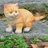 Outdoor Garden Decor Cat Statues Kitten Ornaments Gardening Decorations Gardening