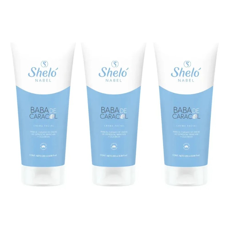 Sheló Nabel Crema Facial con Baba de Caracol, Reduce Cicatrices,