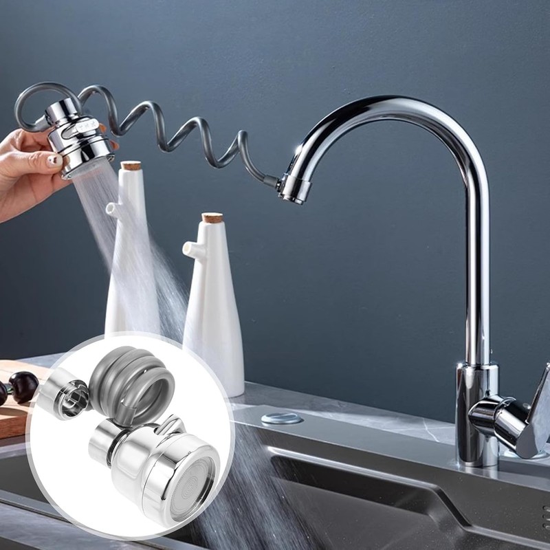 Rociador de Grifo de Cocina con Manguera Extensible, 3 Modos