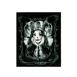 JPI Plush Throw Blanket - Queen of Fools - Queen Bed 79"x 95" - Special Edition Faux Fur Blanket for Beds, Sofa, Couch, Picnic, Camping