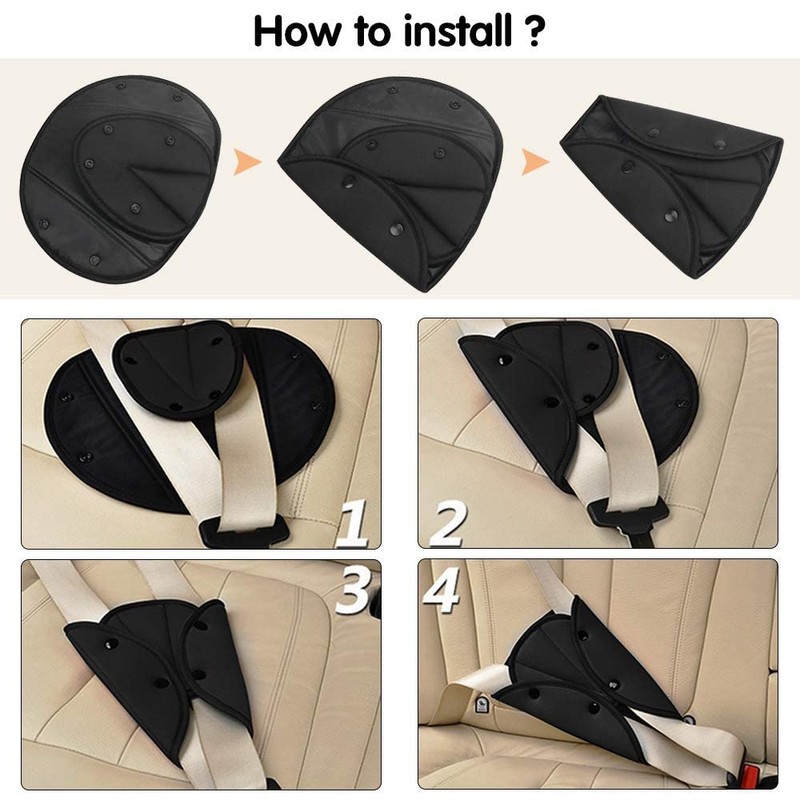 TOPOST Cinturon de Seguridad para Niños, Bebe, Adultos Ajustable