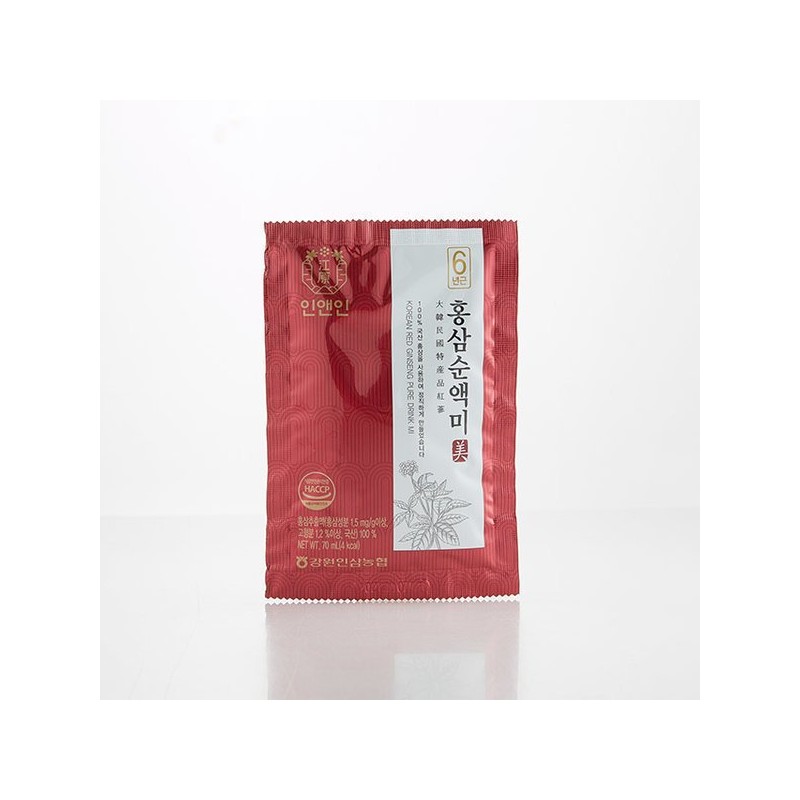 강원인삼농협 홍삼즙 홍삼 순액 미 (70ml 30포)/6년근 홍삼 Kangwon Ginseng