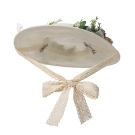 COSDREAMER Girls Women Victorian Style Bowknot Flower Straw Hats (D), d