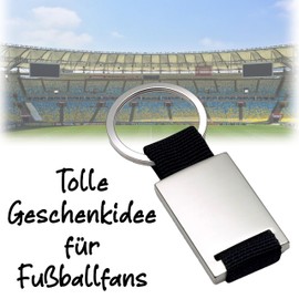 Lieblingsmensch Keyring with Engraving | Ich bin cooler als du! | Key Ring for Football Fans | Skyline of Your City | High-Quality Laser Engraving, Frankfurt am Main