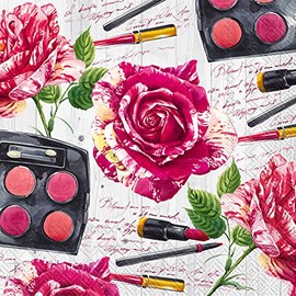 Boston International IHR Papierservietten, 3-lagig, 20 Stück, Beauty Roses Red