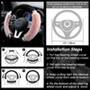 Achiou Rhinestone Fluffy Steering Wheel Cover - Comfortable Non-Slip Luxury