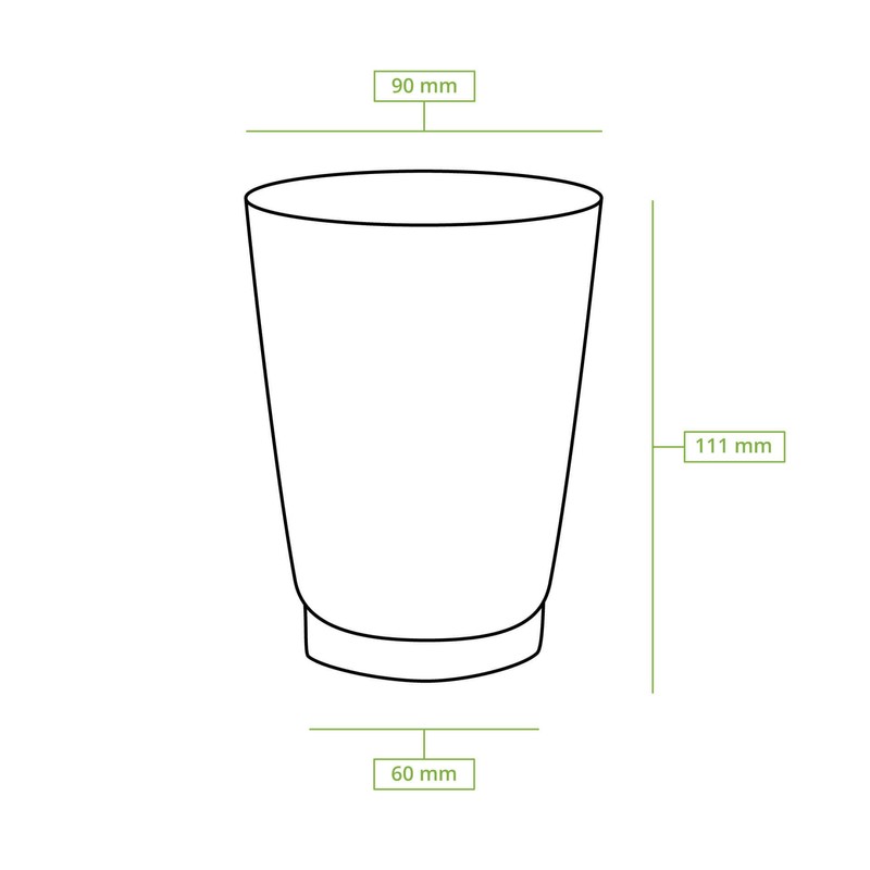 BIOZOYG Paper Cups, Pack of 25, 300 ml / 12