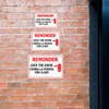 Classic Framed Plus Friendly Reminder: Lock the door/Cierra la puerta