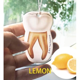 Car Air Freshener Anatomy Tooth (lemon) 10 pack