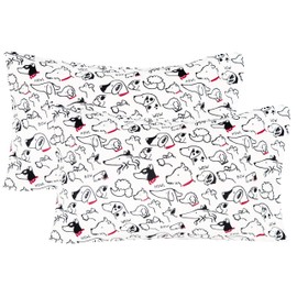 Scientific Sleep Many Puppy Dogs 2 Pcs Cartoon Kids Pillowcases 100% Cotton Cozy Standard 20" X 30" Pillowcase (Puppy)