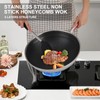 Vegoran 13 inch Stainless Steel Wok Pan with Honeycomb Non-Stick