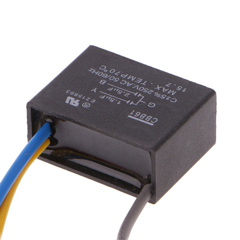 BOBEINI CBB61 Ceiling Fan Capacitor 1.5uF + 2.5uF 3 Wire