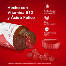 Gummy Life - Gomitas de Vinagre de Manzana con Ácido Fólico y Vitamina B12, Sin Gluten y Veganas - Mejor forma de tomar el Vinagre de Manzana, dos al día