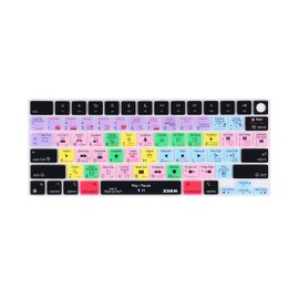 XSKN Final Cut Pro Function Shortcuts Hotkeys US Version Silicone Keyboard Cover Skin for 2021 MacBook Pro M1 Pro / M1 MAX Chip 14.2 inch with Touch ID A2442 16.2 inch with Touch ID A2485 (SHK-396)