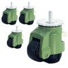 Stem Leveling Casters Wheel with Ratchet Handle Set of 4