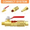 GASHER 5PCS 1/8 Inch Brass Mini Ball Valve Shut Off