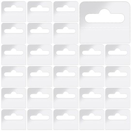500pcs Sticky Hanging Tabs, Slot Hole Self Adhesive Hang Tabs Tag Hook Clear Sticky Hanging Tabs for Sale Items Store Retail Display (1.8x1.37 inch)