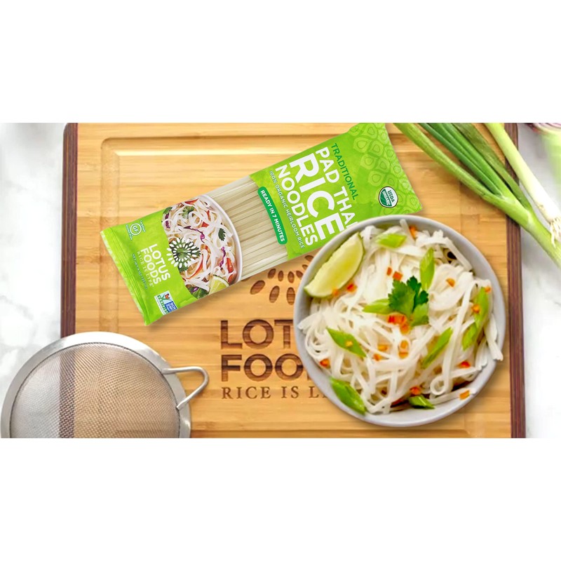 Lotus Foods Organic Traditional Pad Thai Rice Noodles (PACK OF