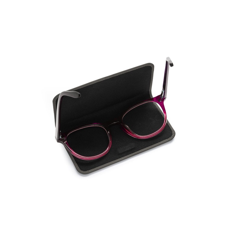 Lensrappa Slim leather glasses case in 9 colours, gray