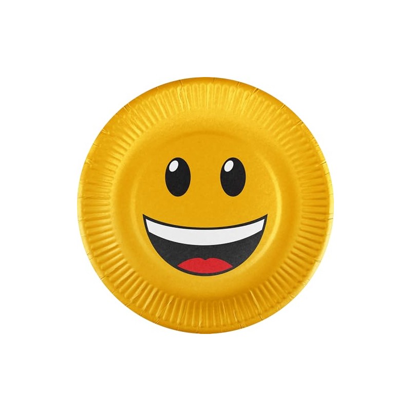 Heku Party Plates Smiley Pack of 10, Diameter Approx. 23