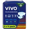 VIVO Organic Cotton Overnight Sensitive Skin Adult Incontinence Diaper Briefs