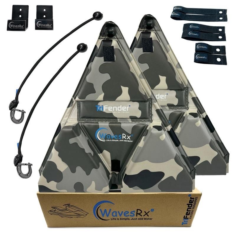WAVESRX TRIFENDER DOCKING BUMPERS - Style: ORCA BLACK