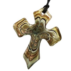 Cassiani Murano Art Deco Collection Glass Cross