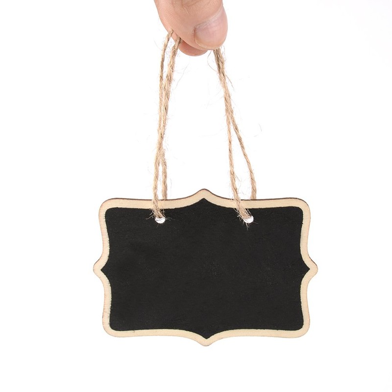 AUSTOR 14 Pcs Mini Chalkboards Signs Hanging Rectangle Chalkboards Double