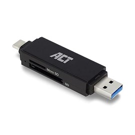 ACT SD Card Reader USB C, Supports USB and USB C 3.0, Universal SD Card Reader, Micro SD/SD/SDHC/SDXC/T-Flash, USB C Card Reader - AC6375