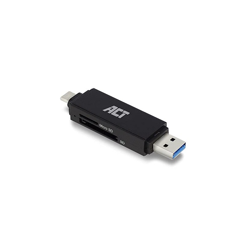 ACT SD Card Reader USB C, Supports USB and USB