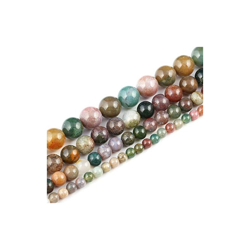 6mm Natural Indian Agate Beads Round Gemstone Loose Beads for