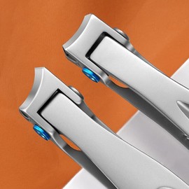 JZS Oversized Thick Nail Clippers for Thick Toenails or Tough Fingernails, Stainless Steel Toenail & Fingernail Cutter Trimmer, Set of 3, Silver