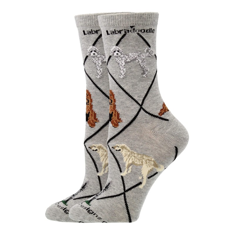 WHD Labradoodle Socks (Gray, Medium)