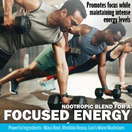 Cybergenics Pre Workout Gummies, Supports Energy Levels, Boosts Performance, Beta Alanine, Green Tea Extract, Nootropic Blend for Focus, Natural Beet Root, Blue Raspberry, 60 Gummies, 30 Servings