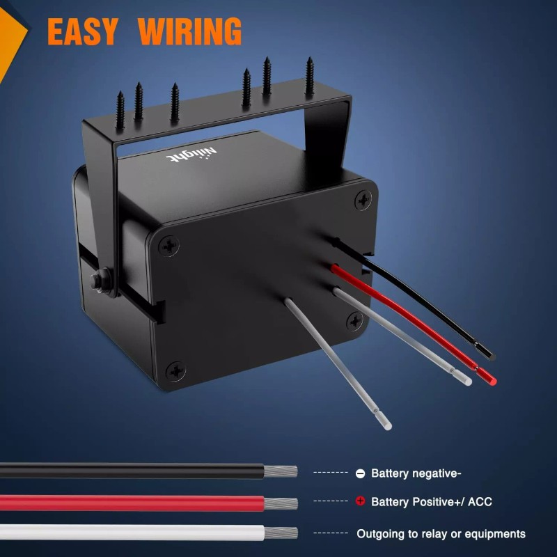 Nilight 2 Gang Rocker Switch Box 12V SPST ON Off