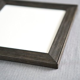 32x40 Frame Black Barnwood Picture Frame - Modern Photo Frame Includes UV Acrylic Shatter Guard Front, Acid Free Foam Backing Board, Hanging Hardware Wood Wall Frames for Family Photos - no Mat