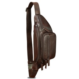 Genuine Leather Fanny Packs for Women and Men Waist Bag Vintage Hip Bum Bag Over Shoulder Crossbody Sling Bag (Coffee)