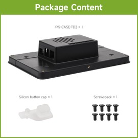 Waveshare Protective Case, Compatible with RPi 7inch Touch Display 2 and Raspberry Pi 5,Compatible with Multiple 7inch Screens, Supports Installing Raspberry Pi Hats, Reserved Rich Interfaces