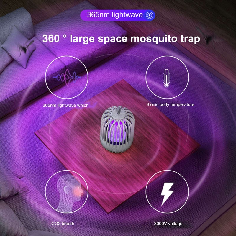 Household Mosquito Killer Lamp Electric Mosquito Zapper Night Light Portable